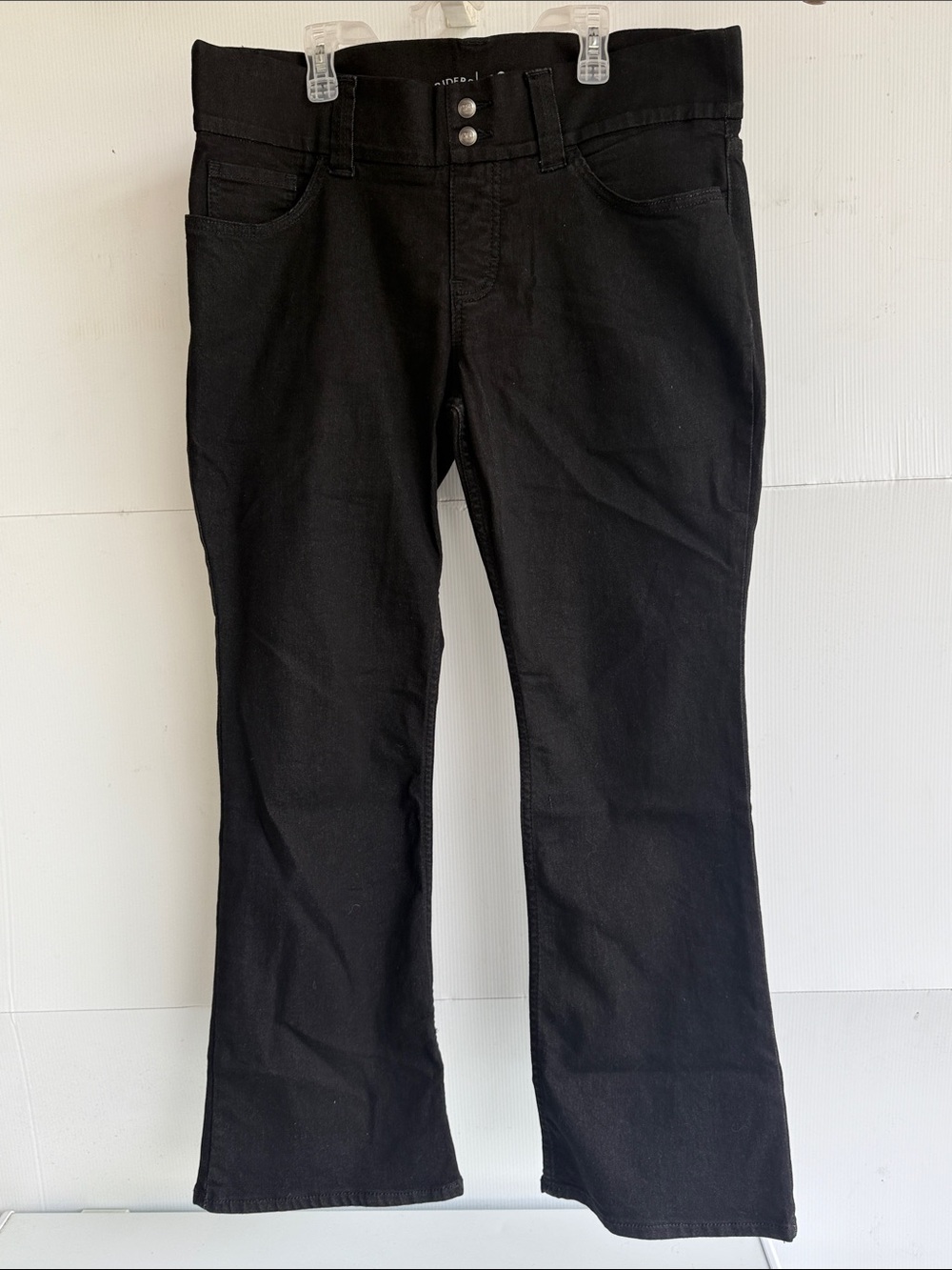 LEE RIDERS INDIGO STRETCH BOOT CUT JEANS BLACK SIZE 18 XL 36” x 28” EXCELLENT